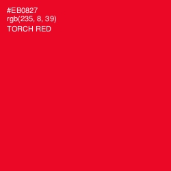 #EB0827 - Torch Red Color Image